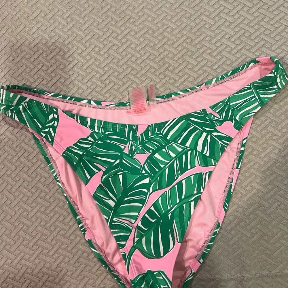 Lilly Pulitzer Green and Pink Bikini Bottom